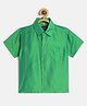 THANGAMAGAN Viscose Half Sleeves Soild Without Lining Shirt - Light Green