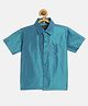 THANGAMAGAN Viscose Half Sleeves Soild Without Lining Shirt - Light Sky Blue