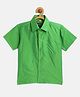 THANGAMAGAN Viscose Half Sleeves Soild Without Lining Shirt - Parrot Green