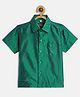THANGAMAGAN Half Sleeves Solid Shirt - Sapphire Green