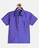 THANGAMAGAN Half Sleeves Solid Shirt - Violet