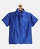 THANGAMAGAN Half Sleeves Solid Shirt - Indigo Blue