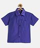 THANGAMAGAN Half Sleeves Solid Shirt - Royal Blue
