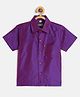 THANGAMAGAN Half Sleeves Solid Shirt - Dark Orchid