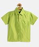 THANGAMAGAN Viscose Half Sleeves Soild Without Lining Shirt - Lemon Green