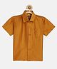 THANGAMAGAN Half Sleeves Soild Shirt - Mustard