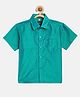 THANGAMAGAN Half Sleeves Soild Shirt - Aqua Blue
