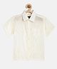 THANGAMAGAN Half Sleeves Soild Shirt - Ivory