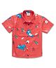 JusCubs Half Sleeves  Baby Animals Printed Shirt - Orange