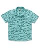 JusCubs Cotton Half Sleeves Fish Printed Shirt - Green