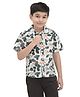 JusCubs Cotton Half Sleeves Tropical Printed Woven Shirt - White