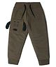 Nino Togs Boys Cotton Loopknit Dog Face Detailed Joggers - Dark Brown