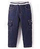 JASH KIDS Knit Full Length Solid Denim Jeans - Navy Blue