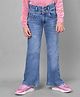CRIMSOUNE CLUB Mild Washed Bell Bottom Jeans - Blue
