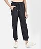 CRIMSOUNE CLUB Cotton Solid Track Pant - Navy Blue