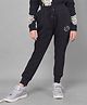 CRIMSOUNE CLUB Cotton Placement Sunday Text Printed Joggers - Black