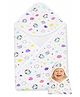 VOIDROP Organic 6 Layer Cotton Hooded Muslin Swaddle Wrap Cum Bath Towel Unicorn Print