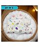 VOIDROP Set of 2 Organic 6 Layer Cotton Hooded Muslin Swaddle Wrap Cum Bath Towel Unicorn & Butterfly Print