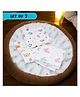 VOIDROP Set of 3 Organic 6 Layer Cotton Hooded Muslin Swaddle Wrap Cum Bath Towel Unicorn,Butterfly & Deer Print