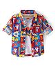 Babyhug Cotton Woven Full Sleeves Animal Printed Shirt with T-shirt - Red & White