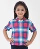 CRIMSOUNE CLUB Half Sleeves Checked Shirt - Pink