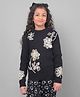 CRIMSOUNE CLUB  Full Sleeves Sequin Embellished  Sweater  -  Black