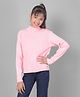 CRIMSOUNE CLUB Full Sleeves Ribbed Sweater - Pink