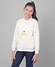 CRIMSOUNE CLUB Full Sleeves Teddy Bear Patch Detailed Sweater - Off White