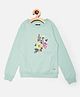 CRIMSOUNE CLUB Full Sleeves Floral & Be The Best Version Of You Text Printed Sweatshirt - Green