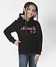 CRIMSOUNE CLUB Cotton Full Sleeves Actually I Can Text Printed Sweatshirt - Black