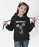 CRIMSOUNE CLUB Cotton Full Sleeves Cheerleader & Fighting Fit Text Printed Hooded Sweatshirt - Black