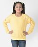 CRIMSOUNE CLUB Full Sleeves Side Tape Eat Play Love Text Detailed Sweatshirt - Yellow
