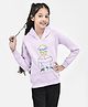 CRIMSOUNE CLUB Cotton Full Sleeves  Colour Block You Are Beautiful Text Printed Hooded Sweatshirt - Purple