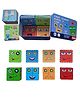 Flaze Emoji Cube Face Change Game  Learning Educational Emotion Change Blocks, Expressions Puzzles Toy With 16 Cube, 36 Challenge Card, 18 Double Sided Montessori Toy - Color May Vary