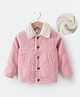 Kookie Kids Full Sleeves Jacket with Pocket & Fur Detailing - Pink