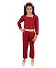 Kids Cave Three Fourth Sleeves Solid Jumpsuit - Maroon