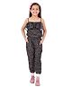 Kids Cave Sleeveless Abstract Printed Jumpsuit - Black