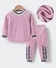 Kookie Kids Full Sleeves Winter Wear Suit with  Text Print - Pink