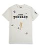GINI & JONY Half Sleeves Sports Theme Printed Tee - White