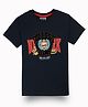 GINI & JONy Half Sleeves Typography Printed Tee - Blue