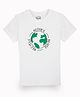 PALM TREE Half Sleeves Typography Printed Tee - White