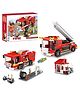 Elecart 2-in-1 City Fire Truck Building Blocks Set Build and Play with Fire Rescue Construction Games 184 Pieces