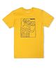 PALM TREE Half Sleeves Game On Text Printed Tee - Mustard Yellow
