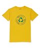 PALM TREE Half Sleeves Reduce Reuse Recycle Text Pinted Tee - Yellow