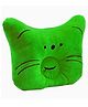 Fantasy India Baby Soft Neck Support Pillow for Head Shaping Shape Supporter Cat Face Pillow - Green