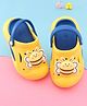 Oh! Pair Slip On Clogs With Back Strap Closure & Bee Applique - Yellow