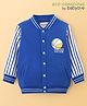 Babyoye 100% Cotton Knit Full Sleeves Ball & Text Embroidered Bomber Jacket -Royal Blue