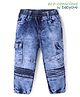 Babyoye Woven Full Length Solid Denim Jeans - Blue