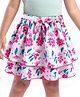Babyhug Single Jersey Knit Knee Length Layered Floral Printed Skirt - Multicolor