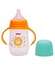Adore Nok Nok Wide Neck Feeding Bottle With First ever Dual Anti-colic System and Twin Handle- 250ml Orange Lion
